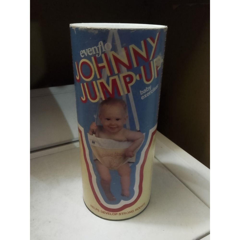 Vintage Evenflo Johnny Jump Up Yellow Baby Exerciser In The Box